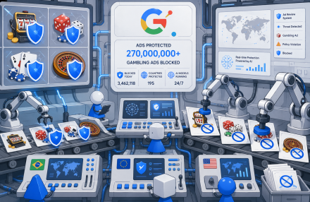 Google blokira 270 milijuna oglasa za kockanje u 2025. godini uslijed sve većeg regulatornog pritiska slika